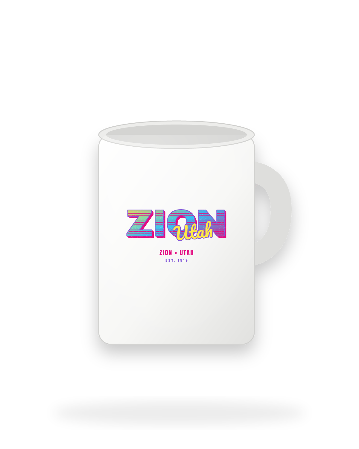 Zion Music TV Ceramic Mug 15oz in White