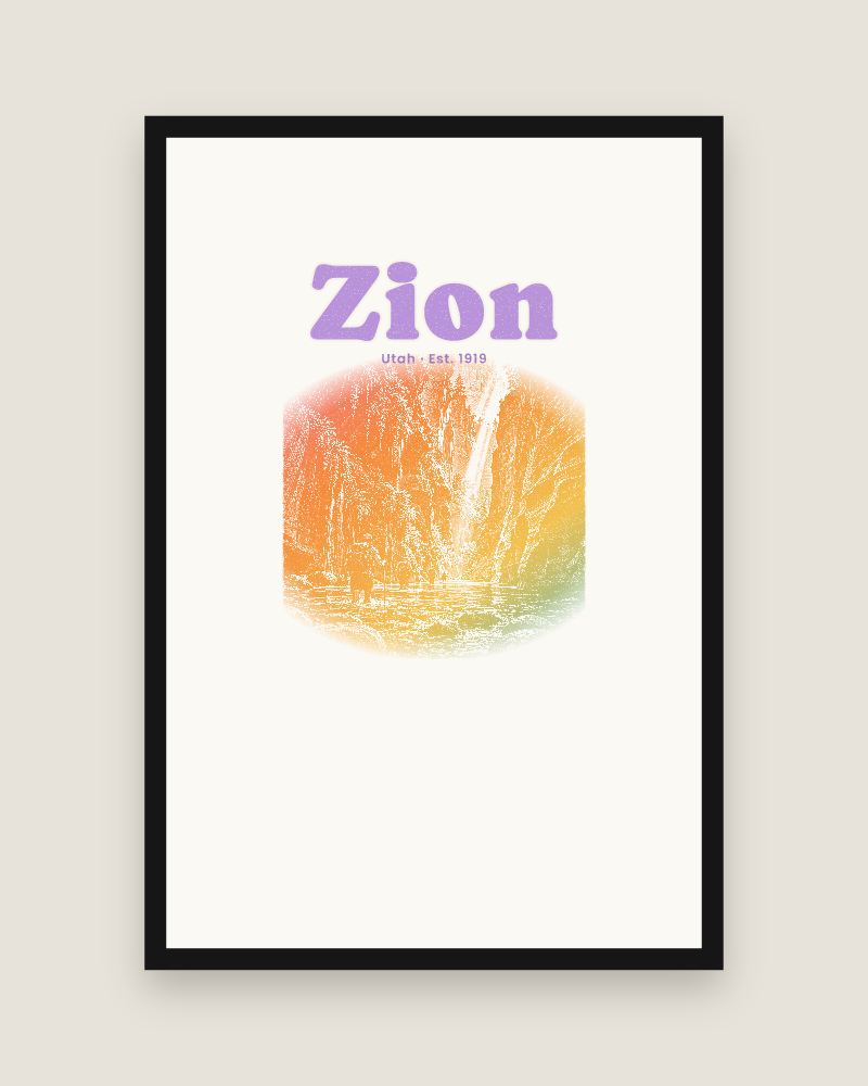 Zion The Narrows Matte Poster