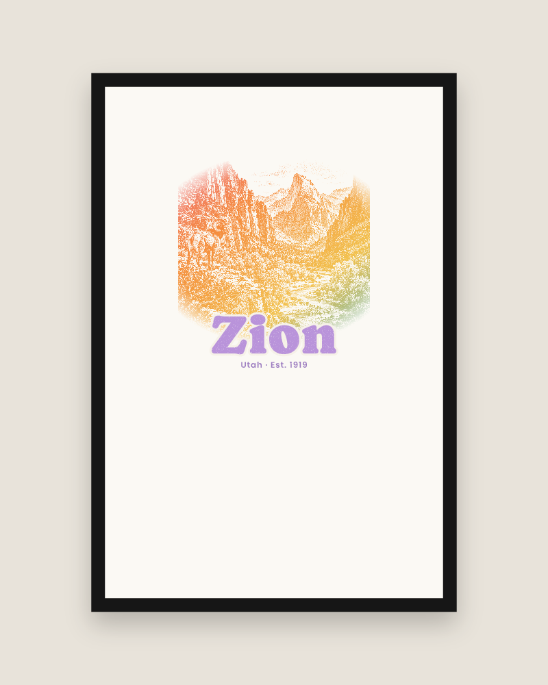 Zion Zion Canyon Matte Poster