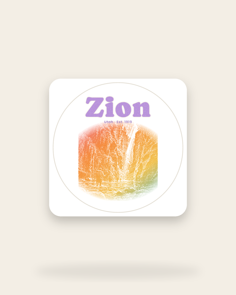Zion The Narrows Kiss-Cut Sticker