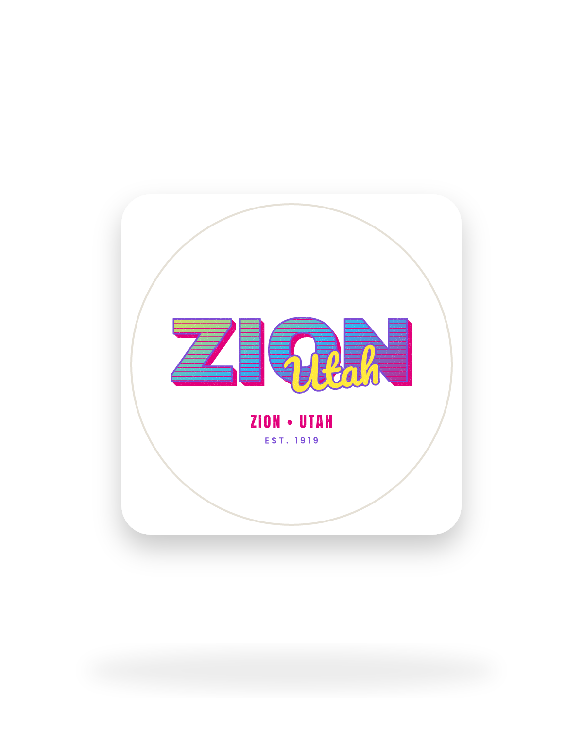 Zion Music TV Kiss-Cut Sticker in White