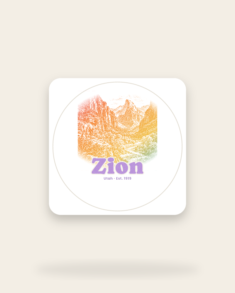 Zion Zion Canyon Kiss-Cut Sticker