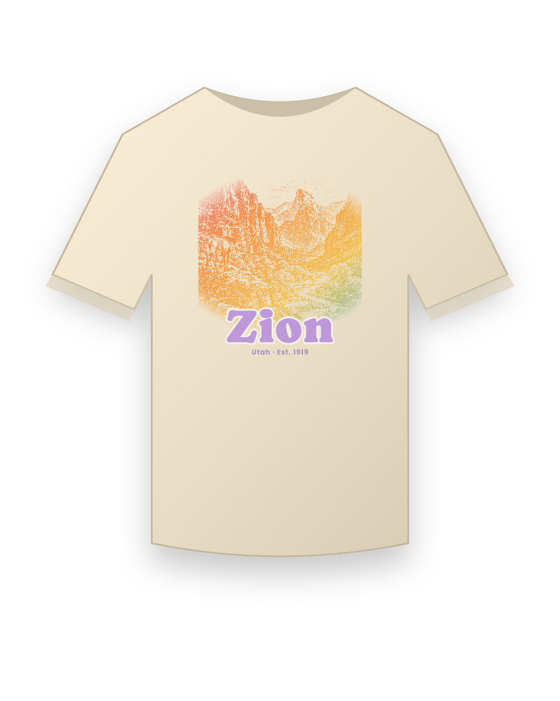 Zion Zion Canyon Organic Cotton Tee