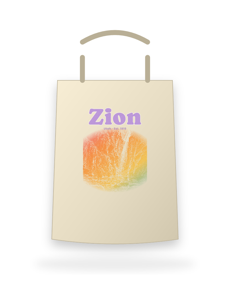 Zion The Narrows Canvas Tote