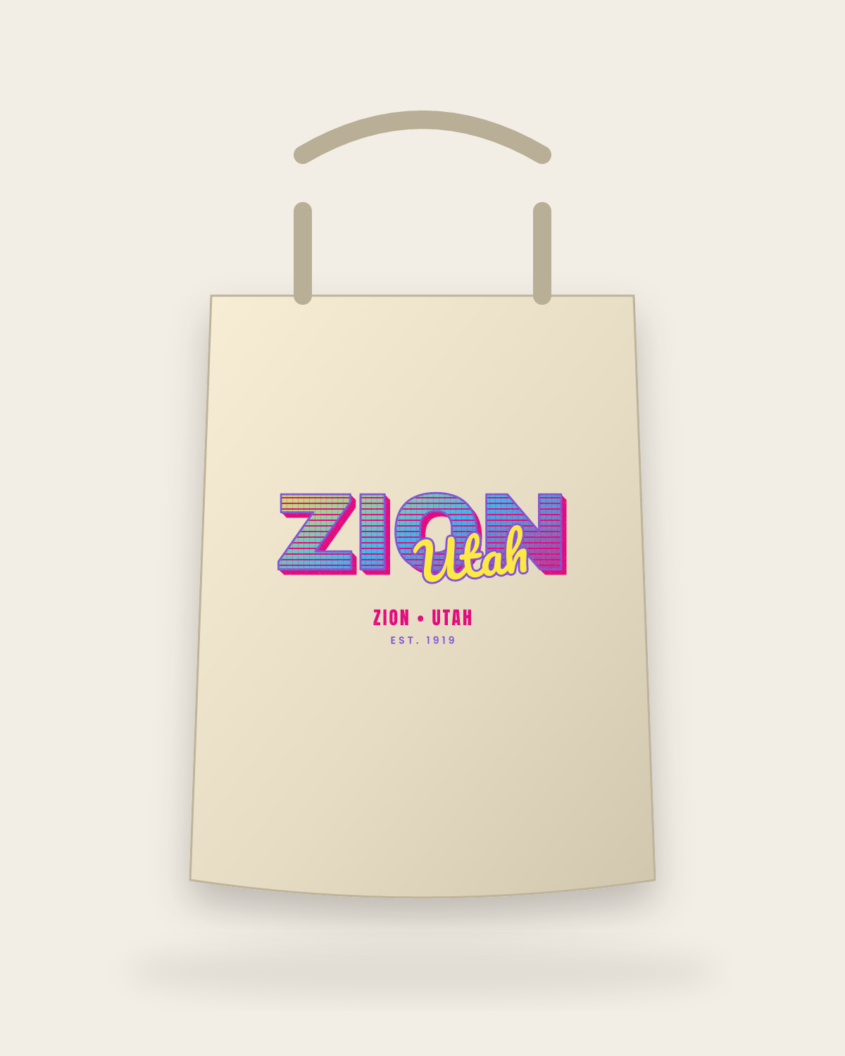 Zion Music TV Canvas Tote in Beige