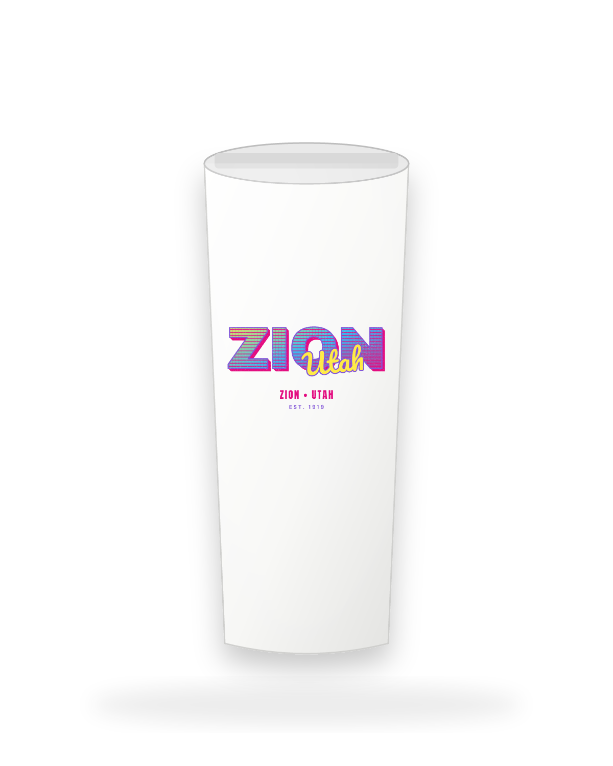 Zion Music TV Insulated Tumbler 20oz in White