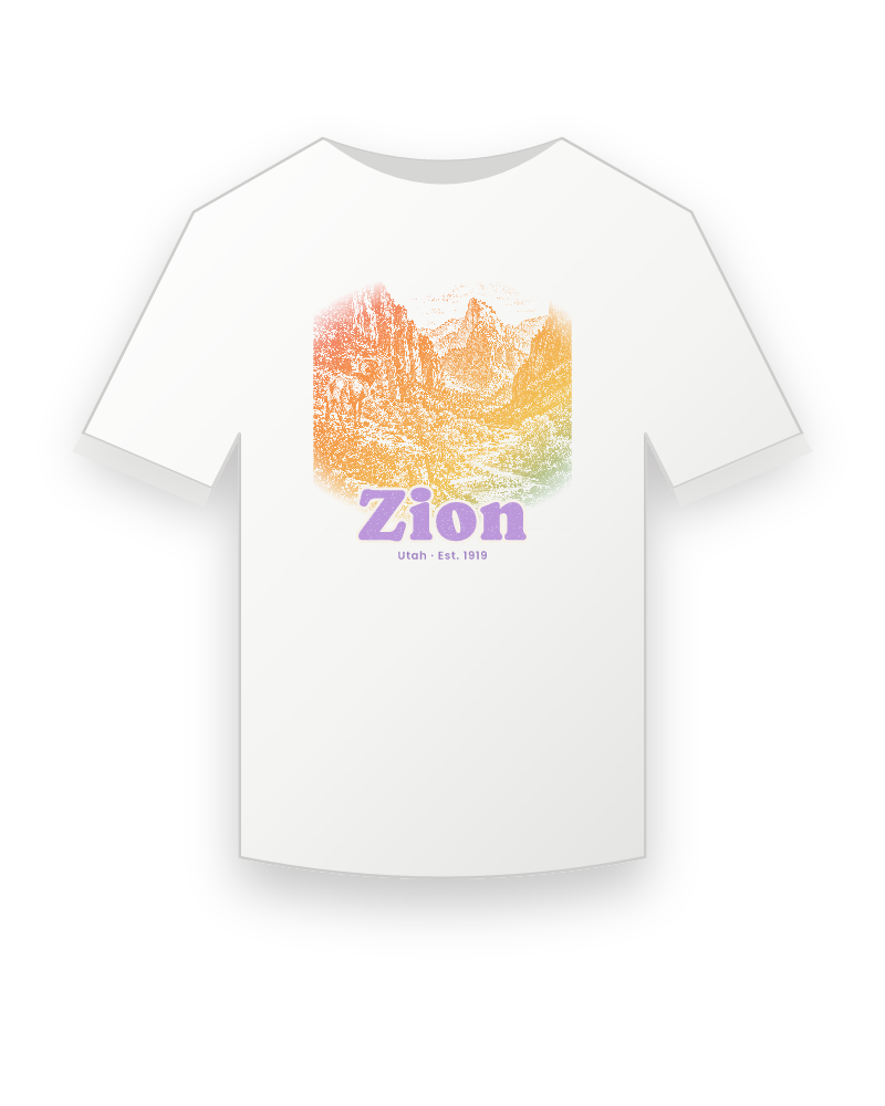 Zion Zion Canyon Youth Tee