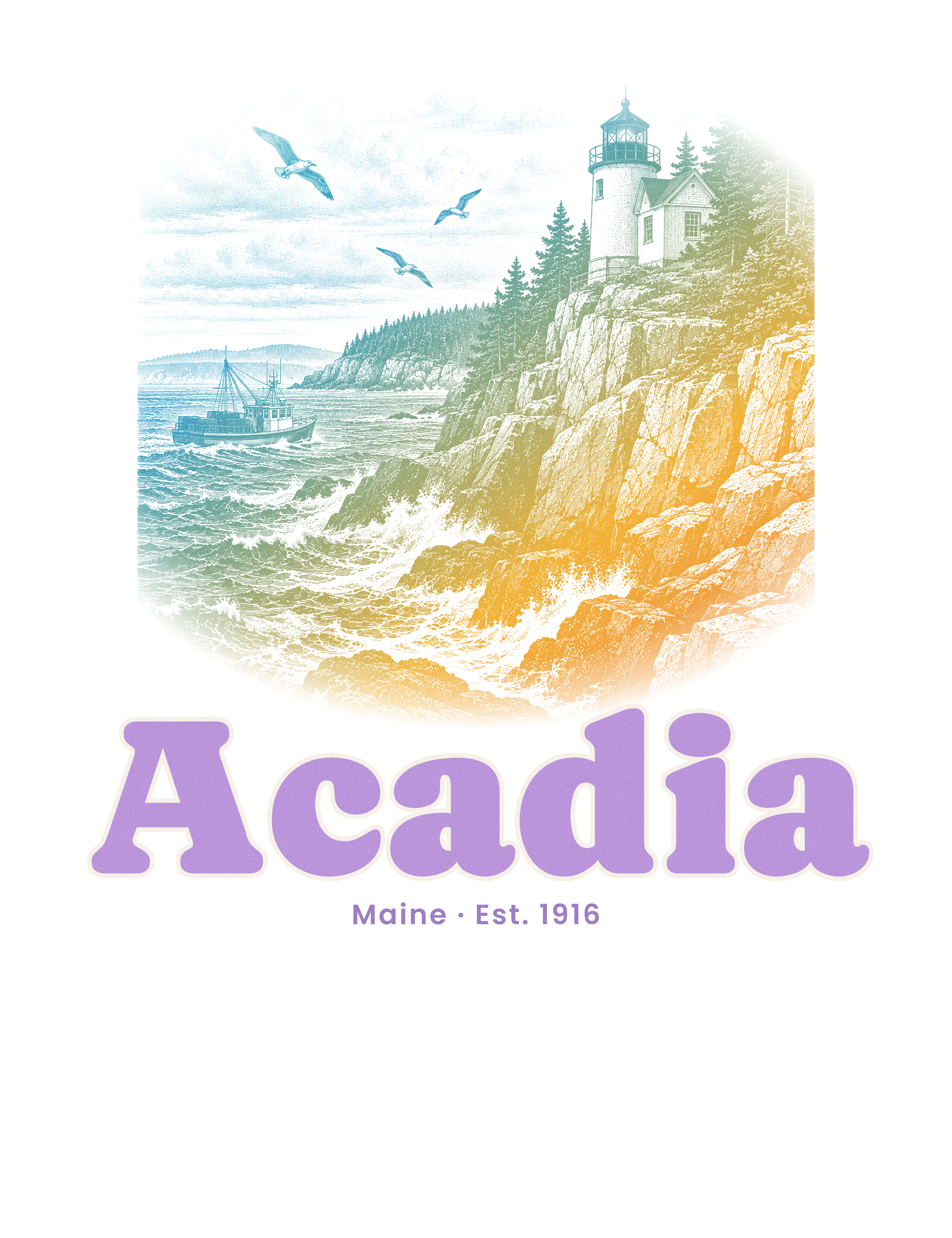 Acadia Bass Harbor Light artwork