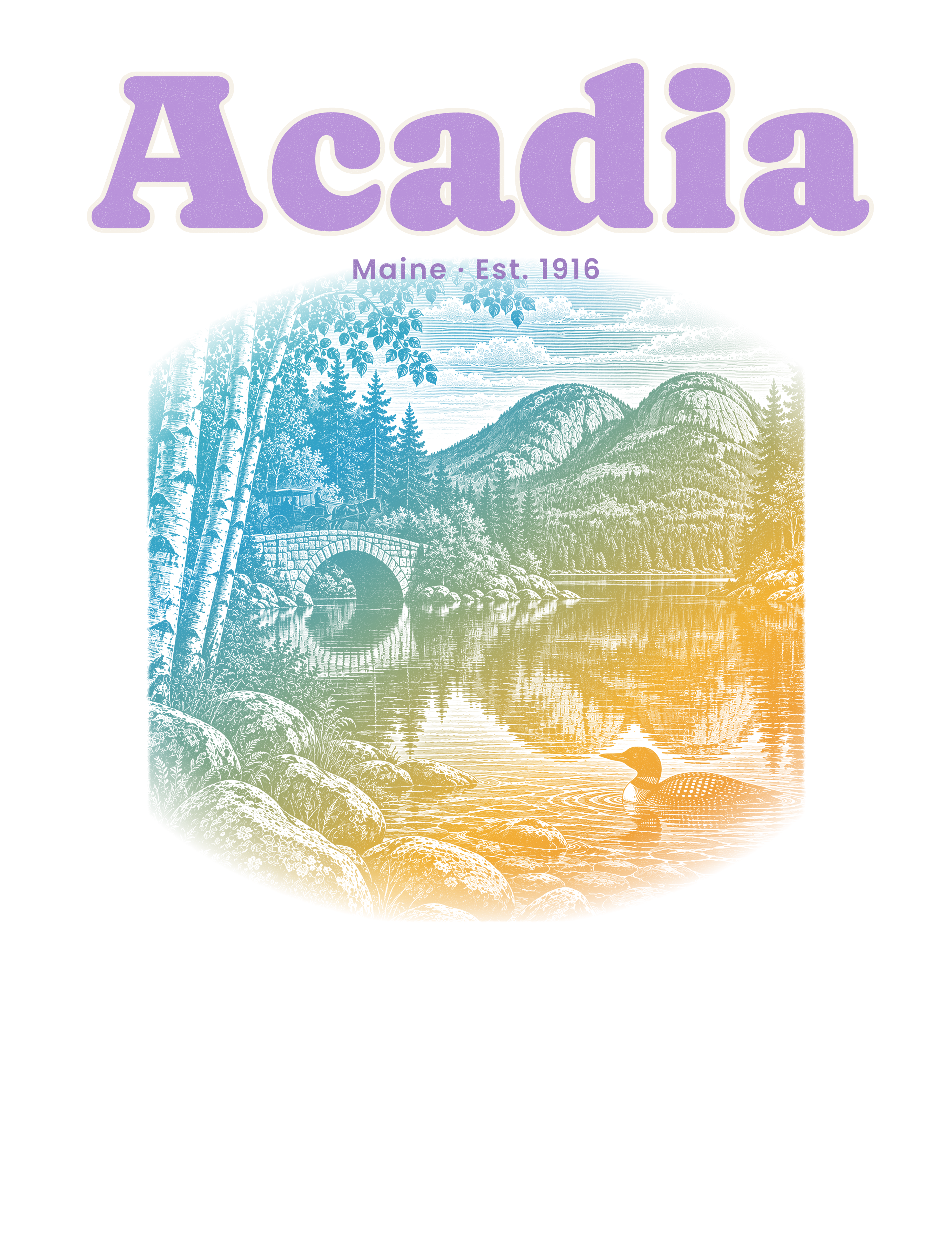 Acadia Jordan Pond artwork