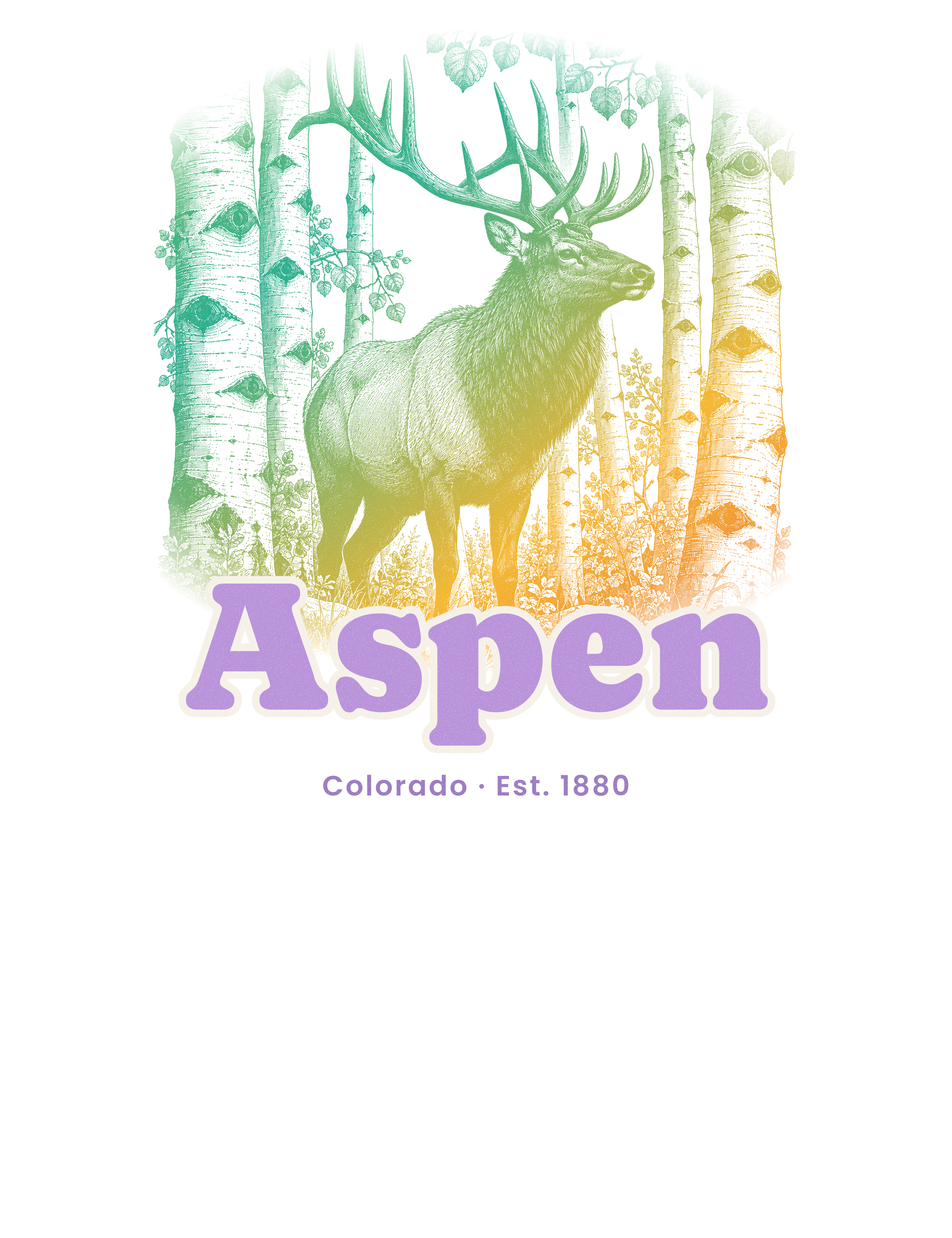 Aspen Elk in the Aspens artwork