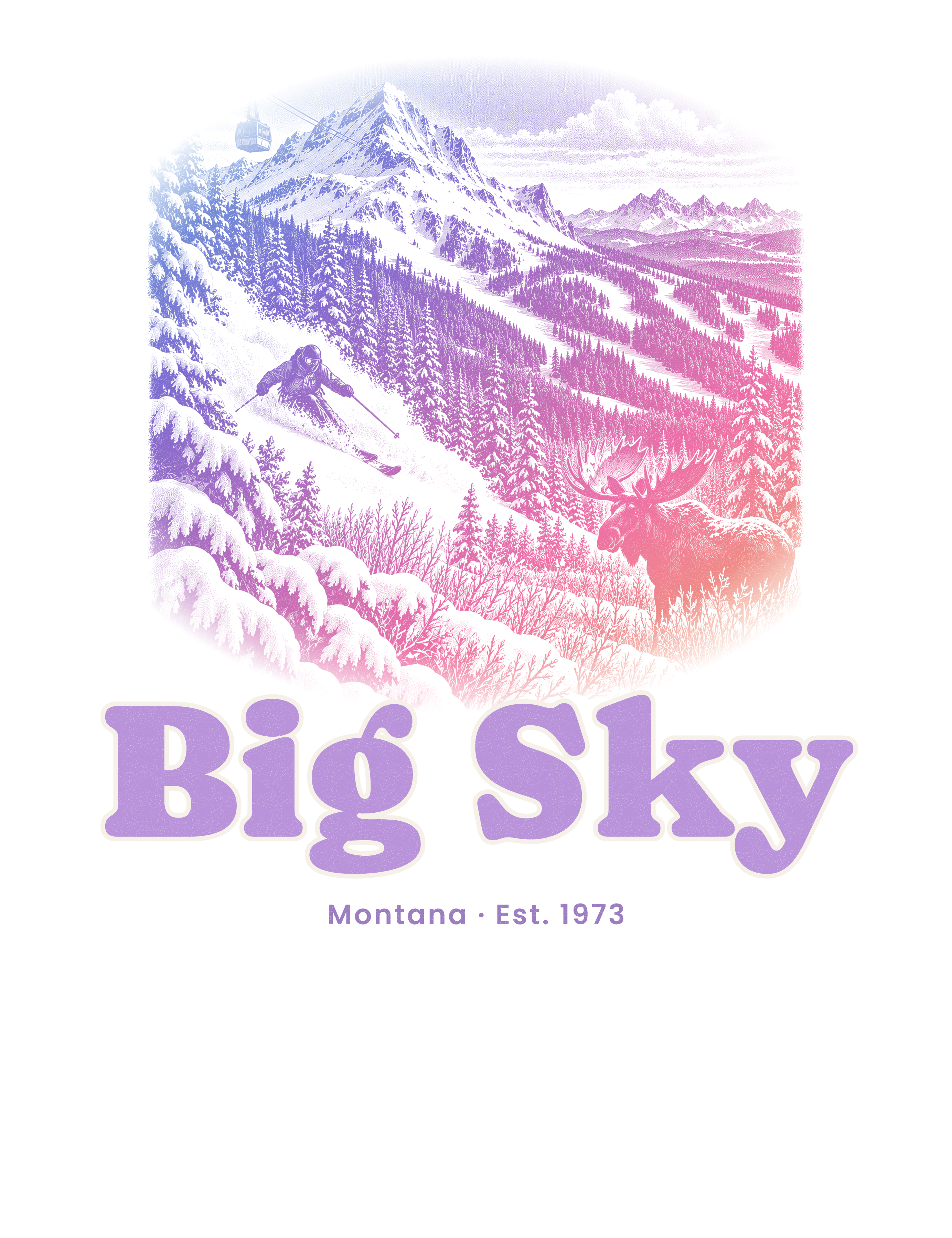 Big Sky Lone Mountain artwork
