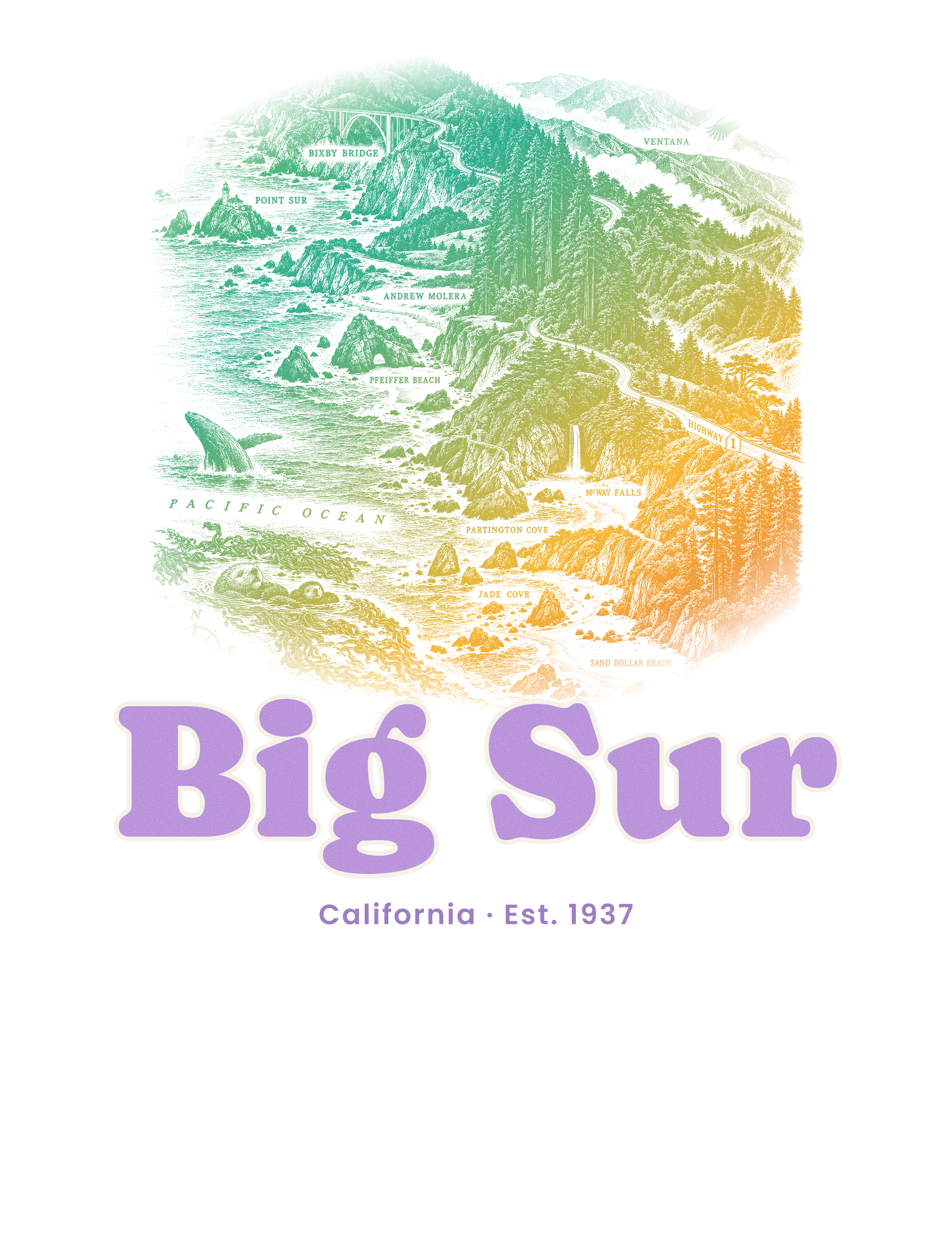 Big Sur Coast Map artwork