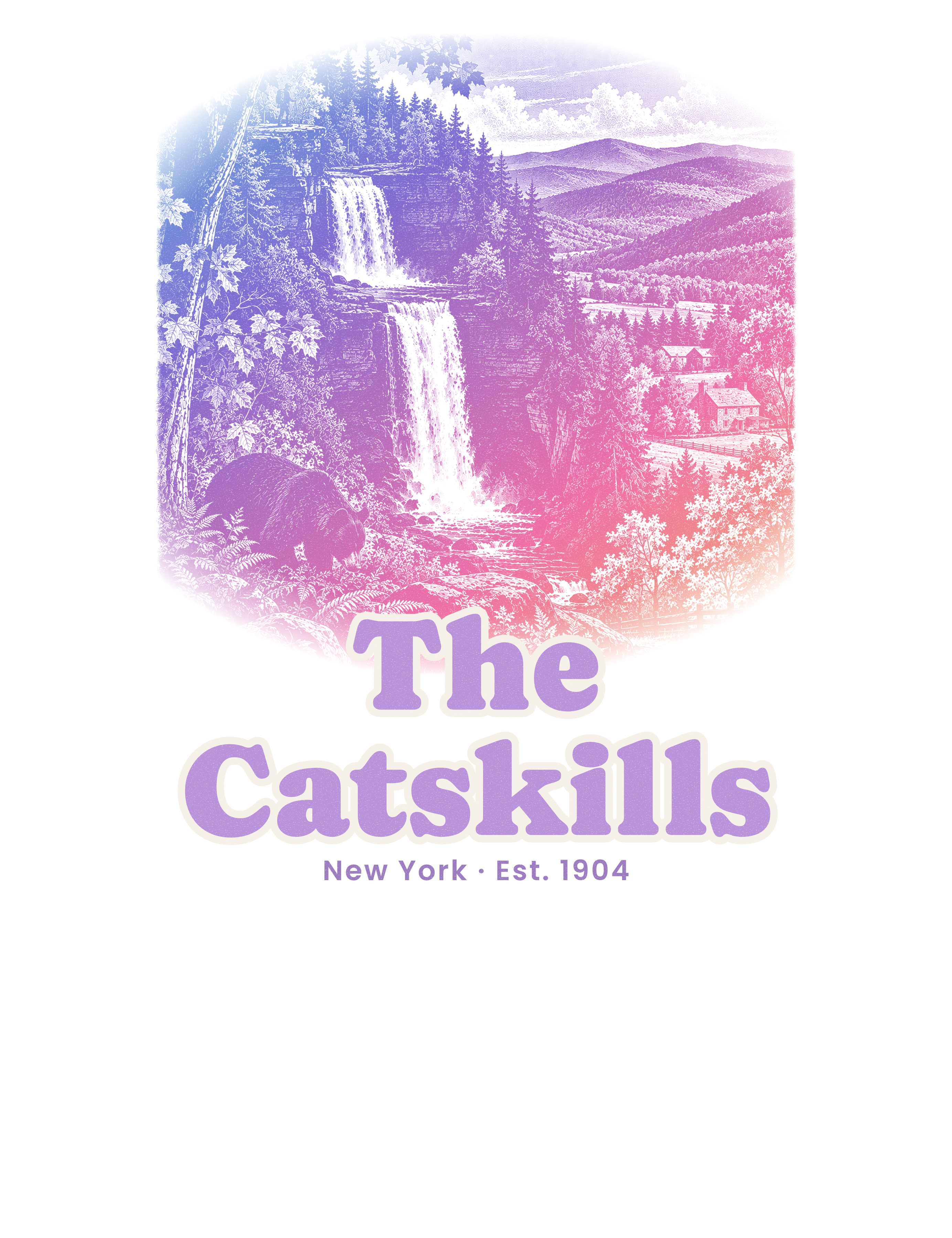 The Catskills Gorge Falls artwork