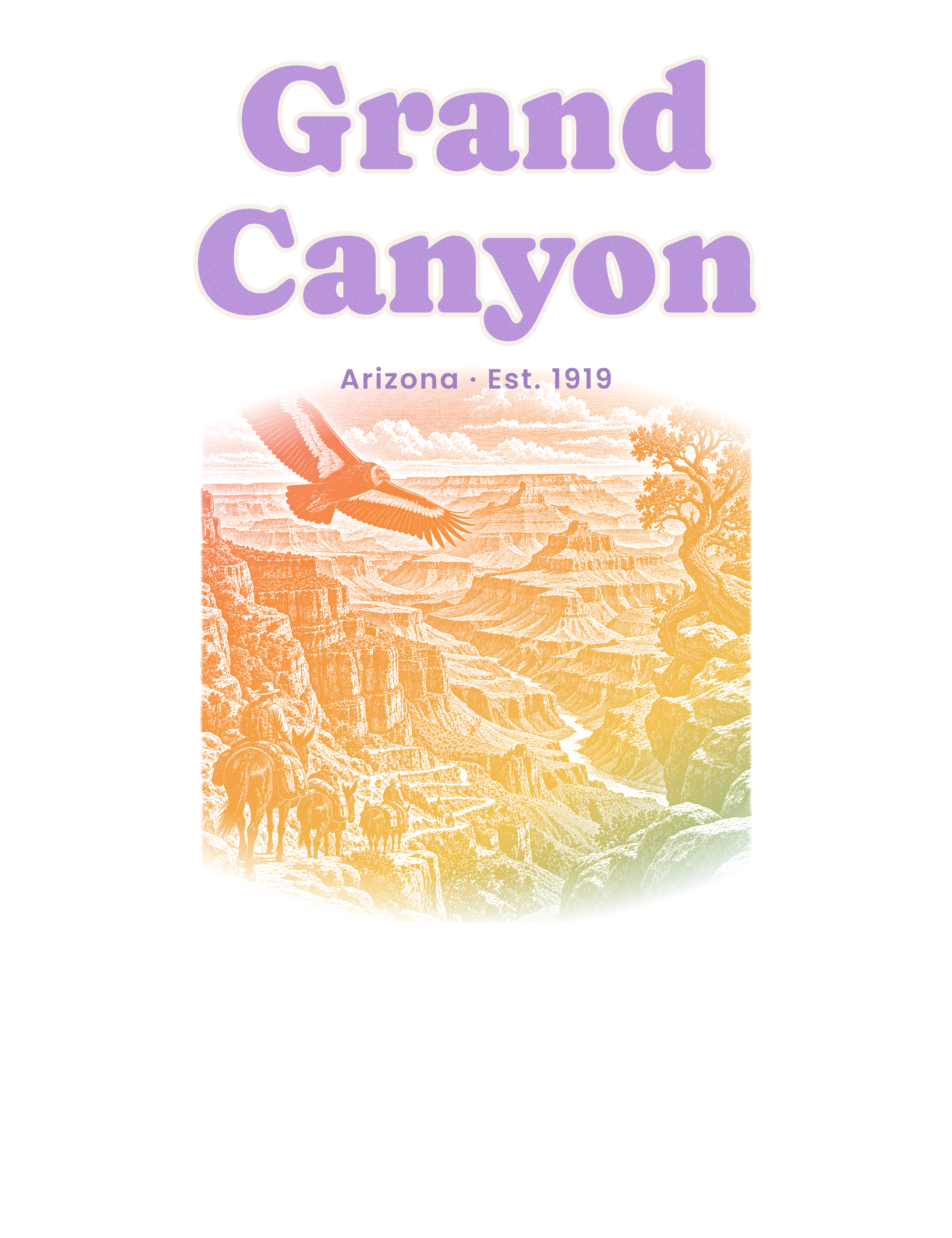 Grand Canyon Bright Angel Mules artwork