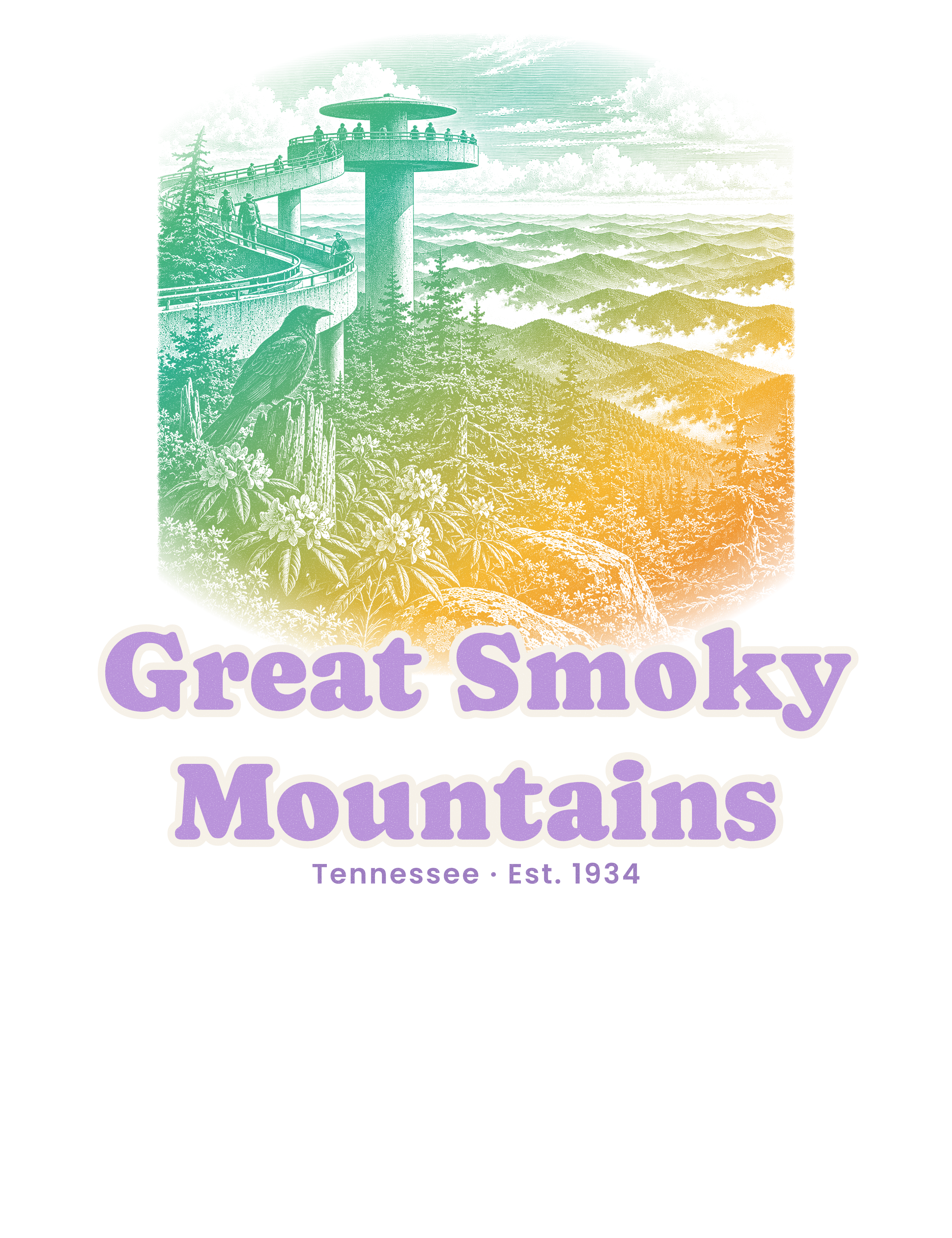 Great Smoky Mountains Clingmans Dome artwork