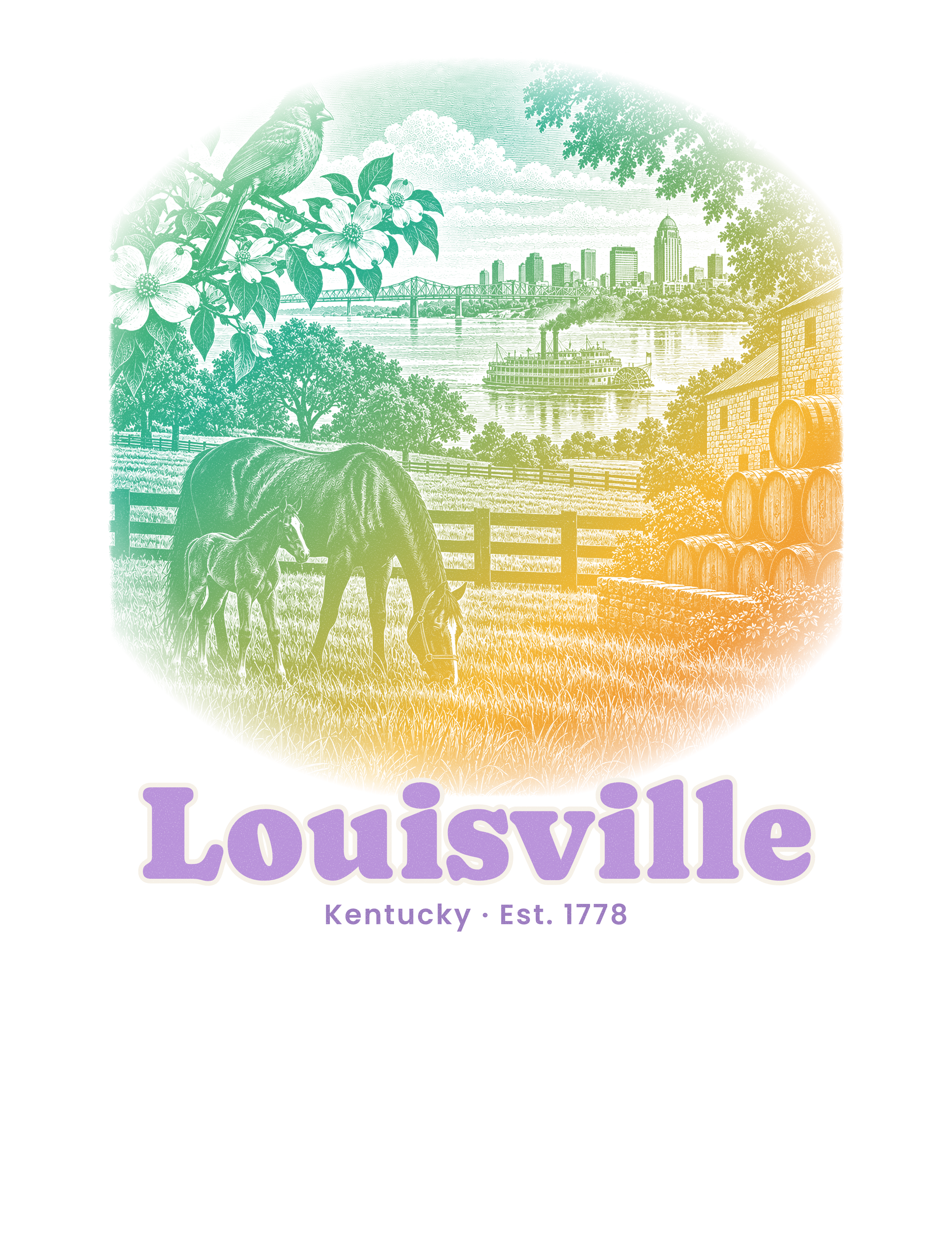 Louisville Bluegrass Mare & Foal artwork