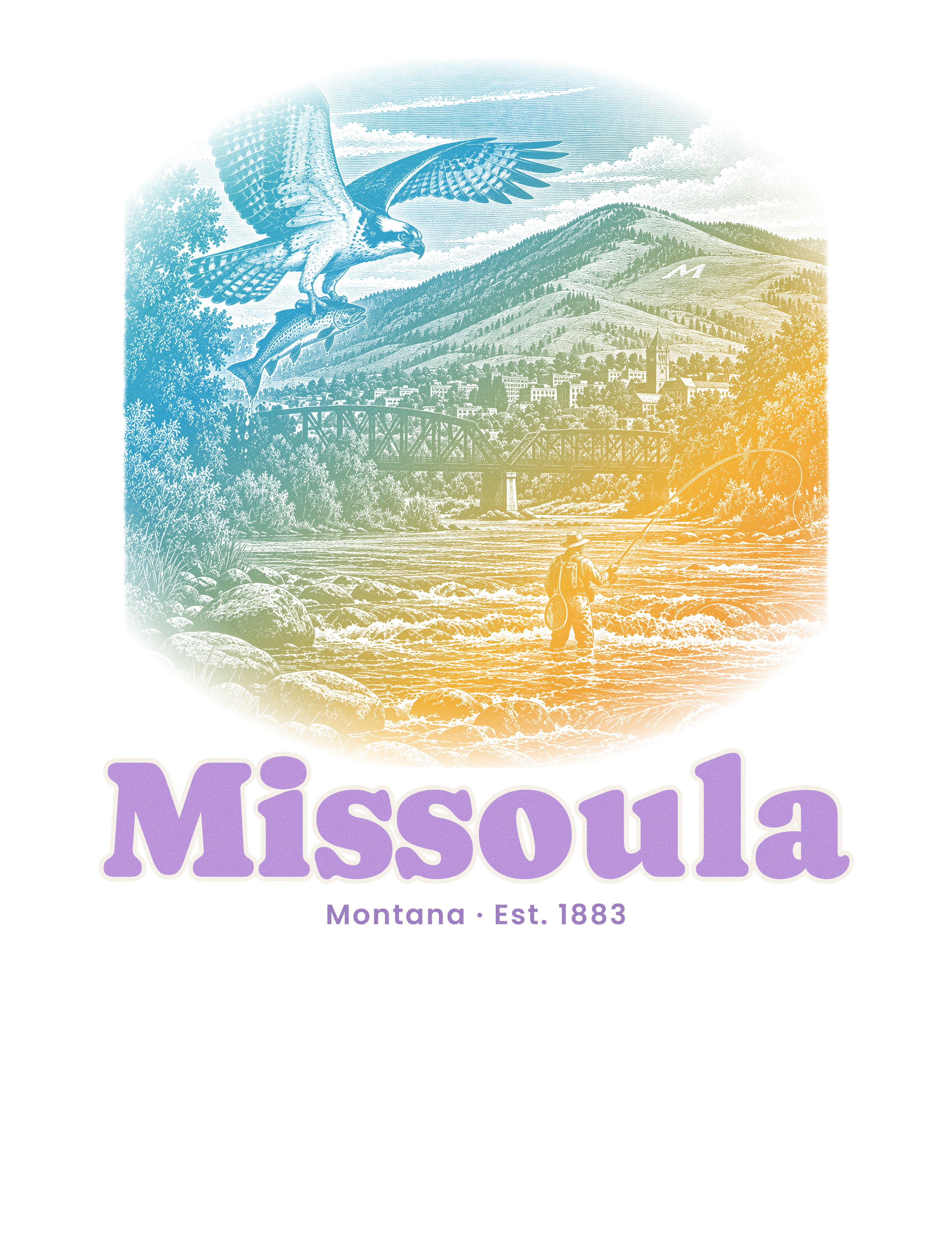 Missoula Osprey & Trout artwork