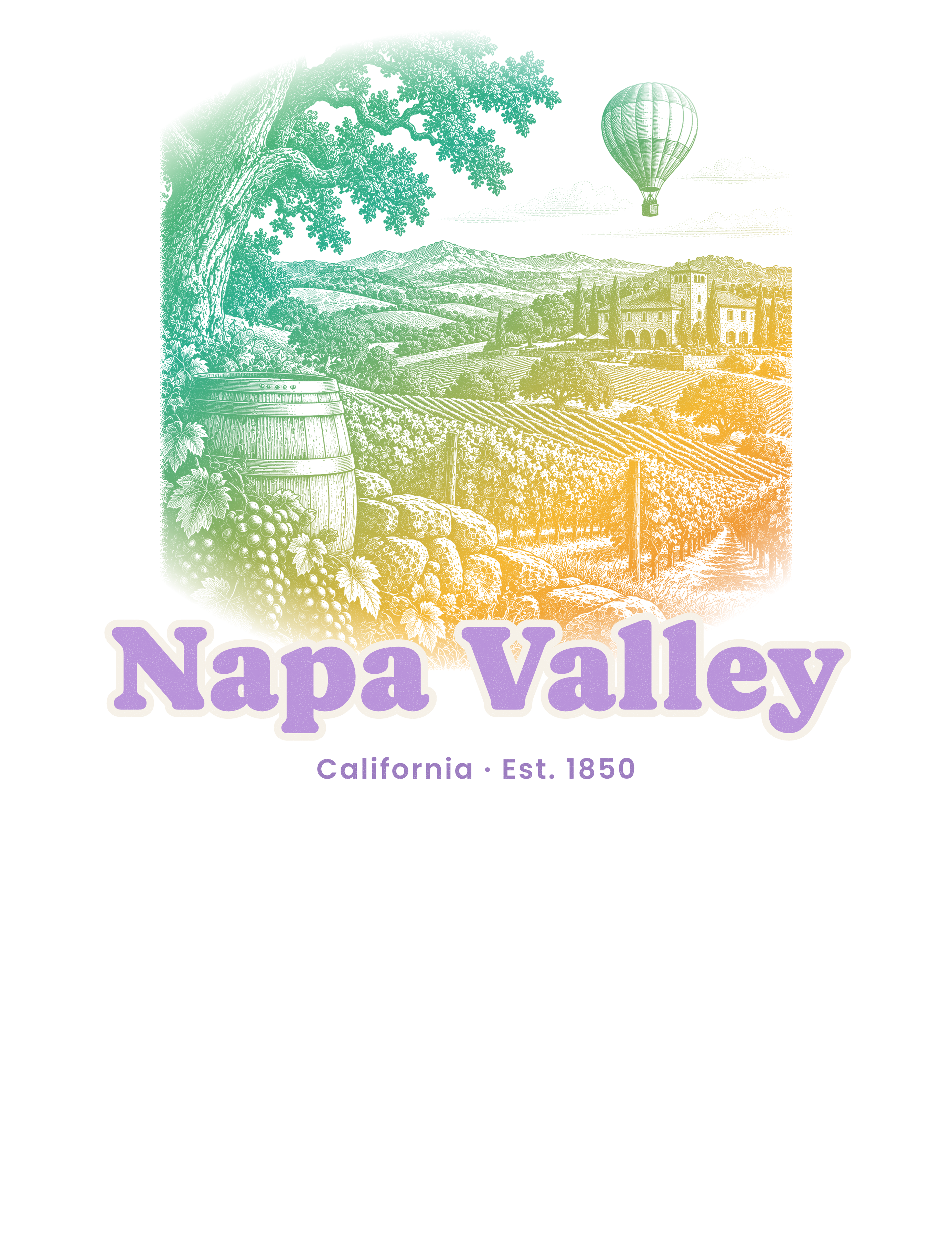 Napa Valley Vineyard Balloon artwork