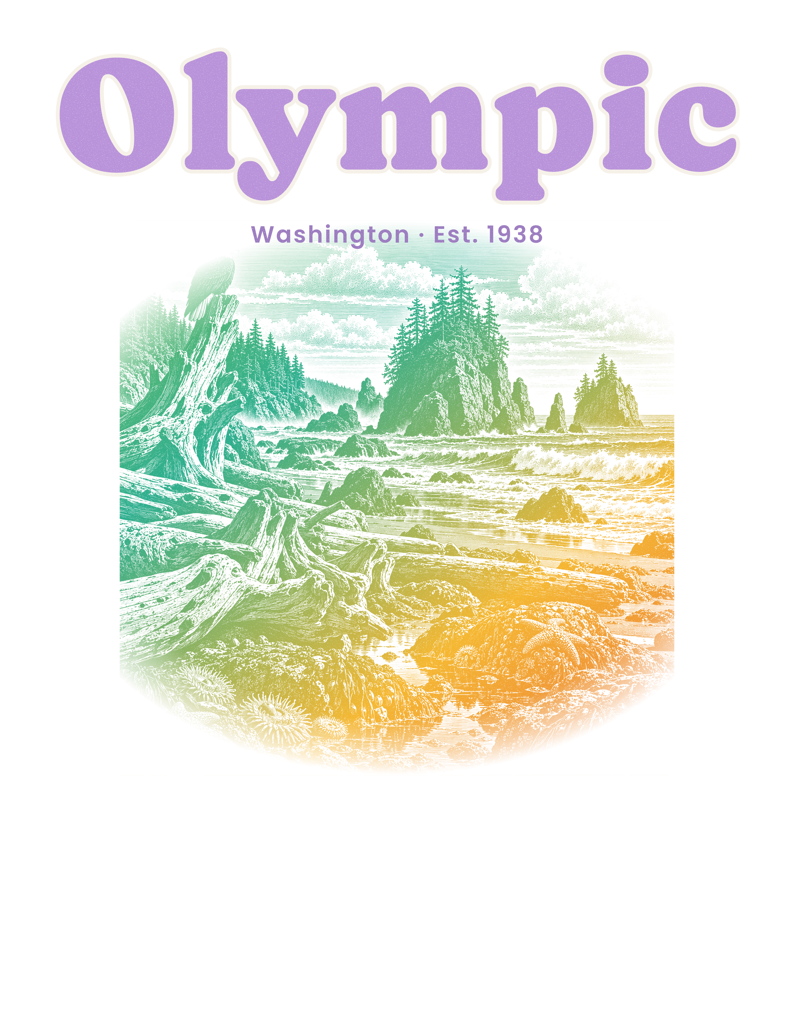 Olympic Ruby Beach artwork
