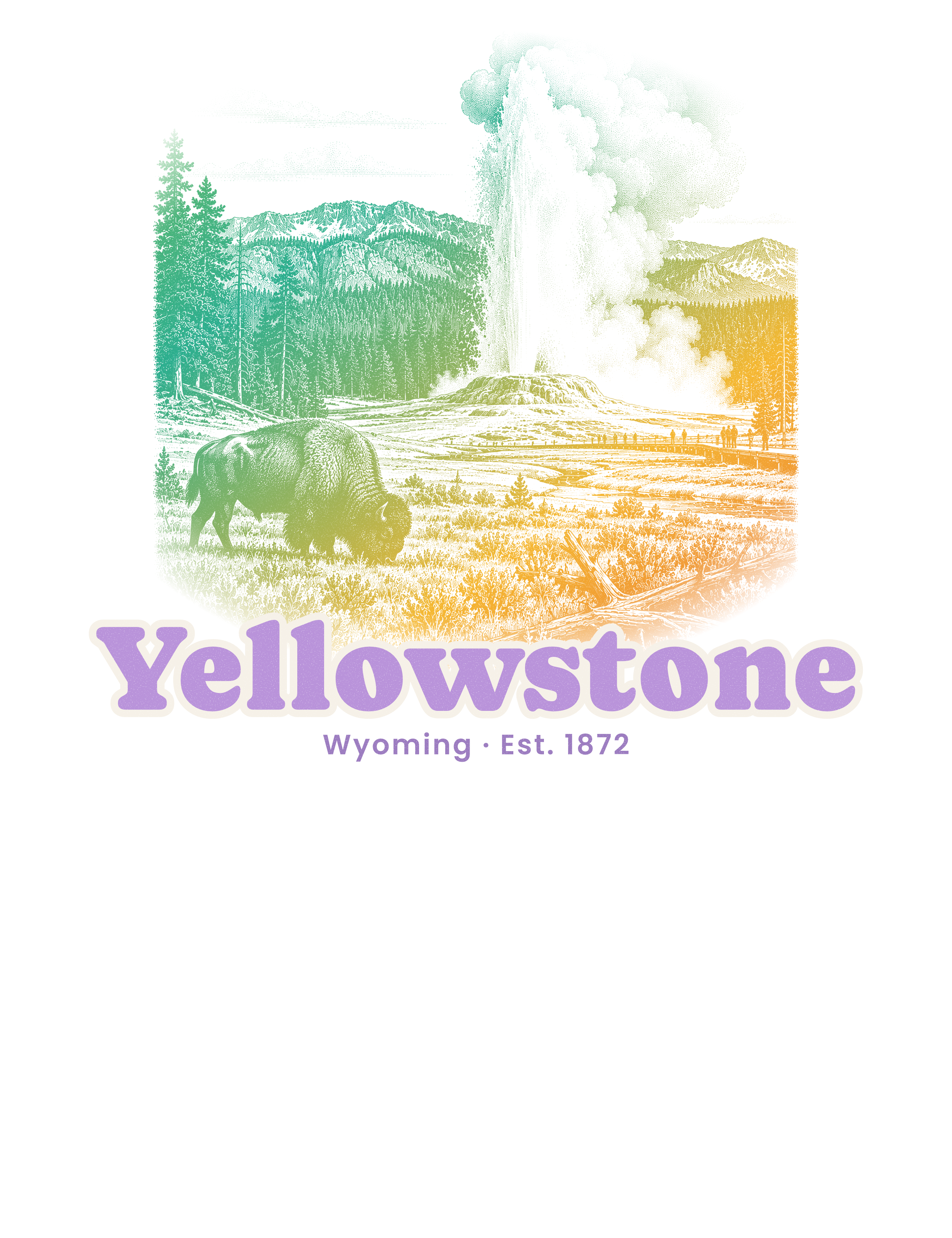 Yellowstone Old Faithful artwork