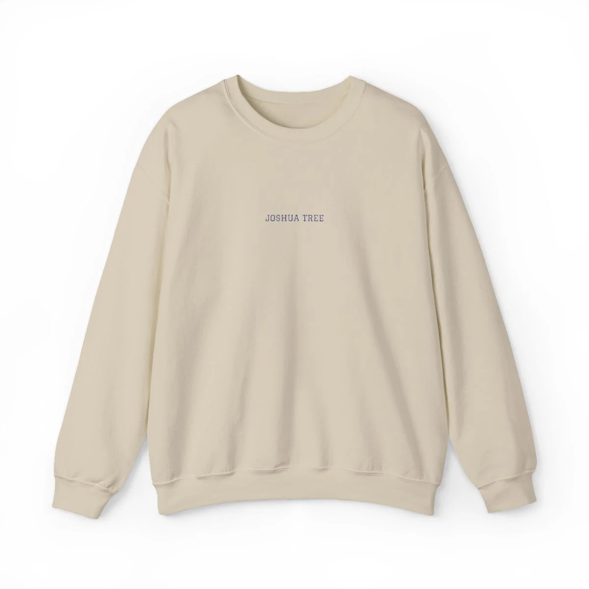 Joshua Tree Varsity Embroidery Crewneck Sweatshirt in Sand
